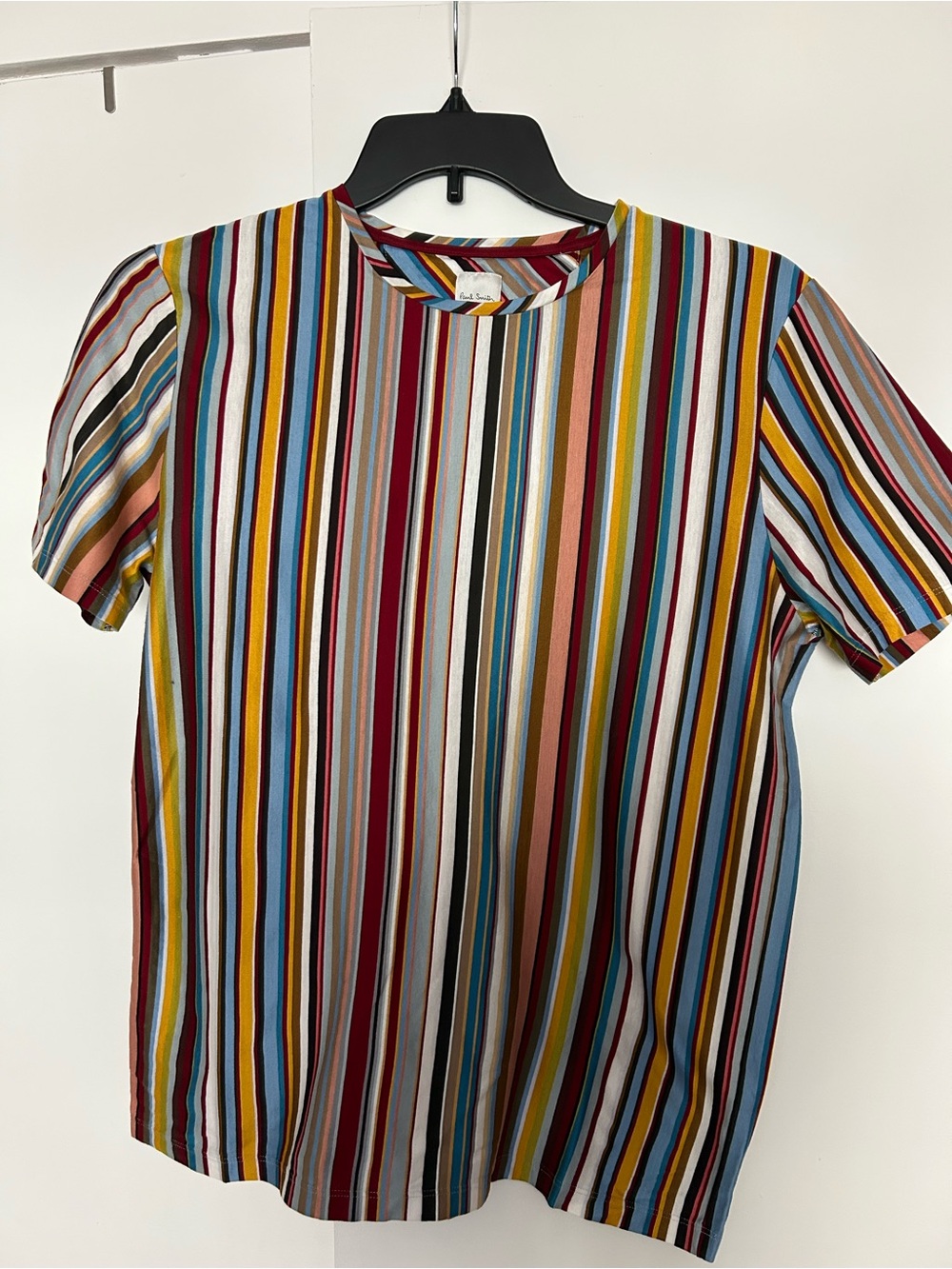 Paul Smith Multicolor Vertical Stripe Short Sleeve Tee